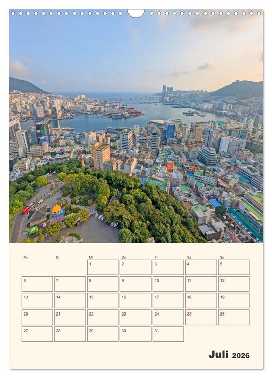 Produktbild: Busan - Eine Reise durch das Herz der K&uuml;stenstadt (Wandkalender 2026 DIN A3 hoch), CALVENDO Monatskalender