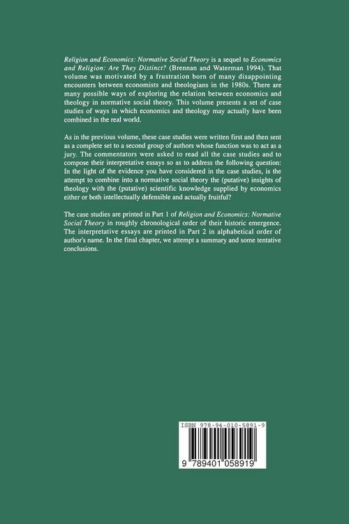 Produktbild: Religion and Economics: Normative Social Theory