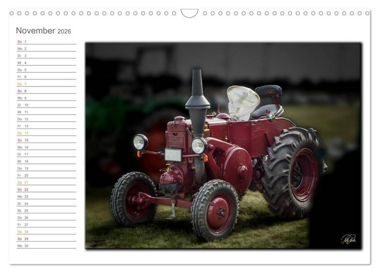 Produktbild: Oldtimer - geliebte Trecker (Wandkalender 2026 DIN A3 quer), CALVENDO Monatskalender