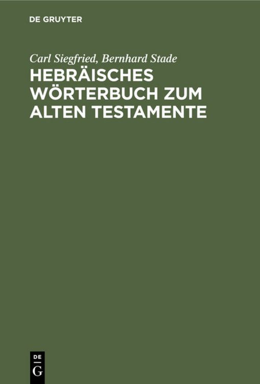 Produktbild: Hebr&auml;isches W&ouml;rterbuch zum Alten Testamente
