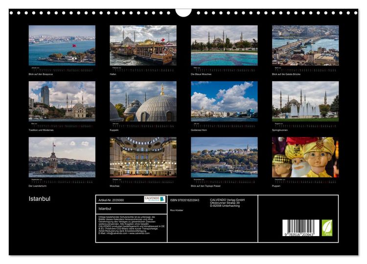 Produktbild: Istanbul (Wandkalender 2026 DIN A3 quer), CALVENDO Monatskalender