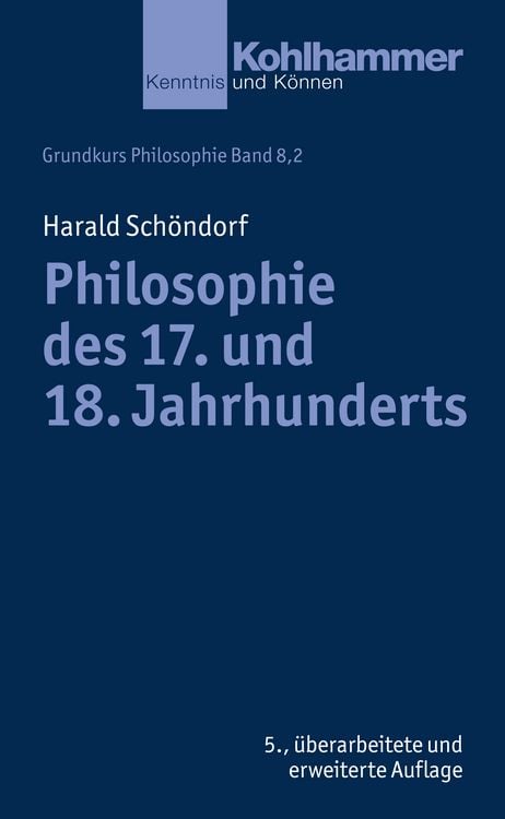 Produktbild: Philosophie des 17. und 18. Jahrhunderts