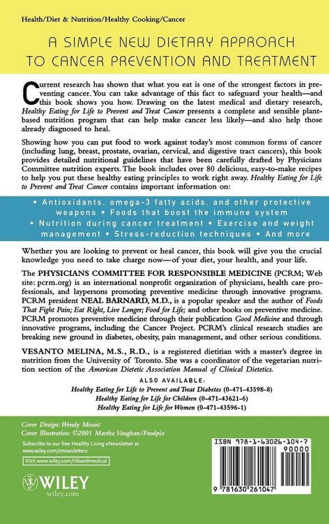 Produktbild: Healthy Eating for Life to Prevent and Treat Cancer