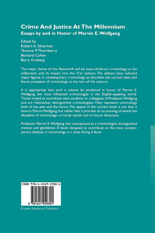 Produktbild: Crime and Justice at the Millennium