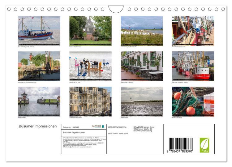 Produktbild: B&uuml;sumer Impressionen (Wandkalender 2026 DIN A4 quer), CALVENDO Monatskalender