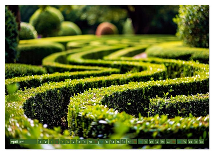 Produktbild: Faszination LABYRINTH - unterwegs in der Natur (Wandkalender 2026 DIN A2 quer), CALVENDO Monatskalender