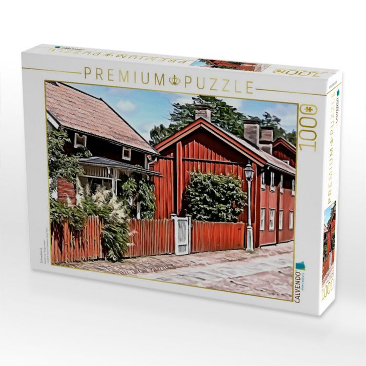 Produktbild: CALVENDO Puzzle Schwedenrot. | 1000 Teile Lege-Gr&ouml;&szlig;e 64x48cm Foto-Puzzle f&uuml;r gl&uuml;ckliche Stunden