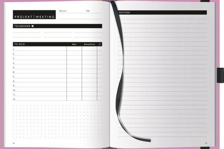 Produktbild: Projekt-Meeting Planer Flieder