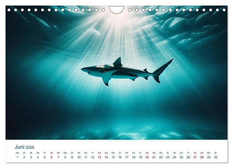 Produktbild: Wei&szlig;e Haie (Wandkalender 2026 DIN A4 quer), CALVENDO Monatskalender