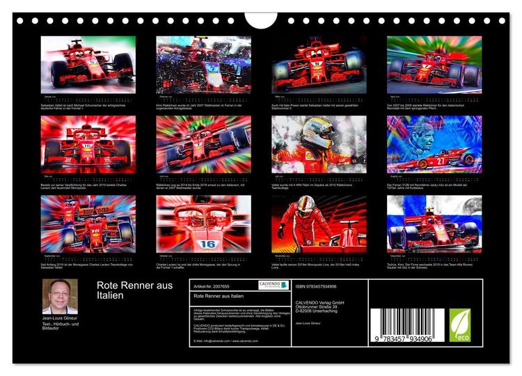 Produktbild: Rote Renner aus Italien (Wandkalender 2026 DIN A4 quer), CALVENDO Monatskalender