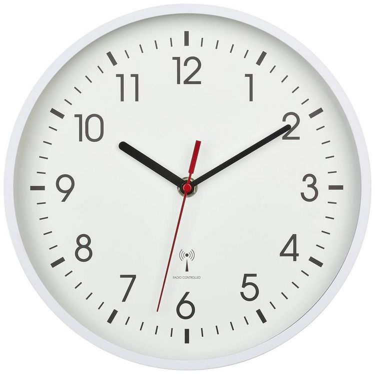 Produktbild: TFA Dostmann 60.3550.02 Funk Wanduhr 24.5cm x 42mm Wei&szlig;