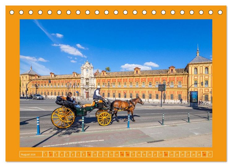 Produktbild: Ein Herz f&uuml;r Sevilla (Tischkalender 2026 DIN A5 quer), CALVENDO Monatskalender