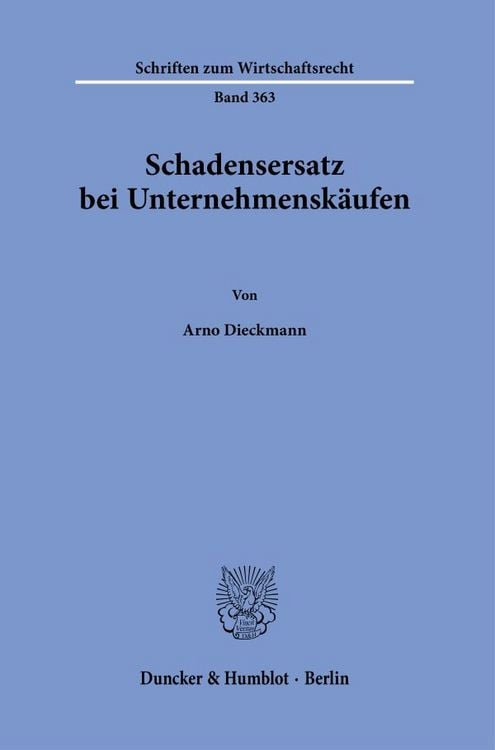 Produktbild: Schadensersatz bei Unternehmenskäufen