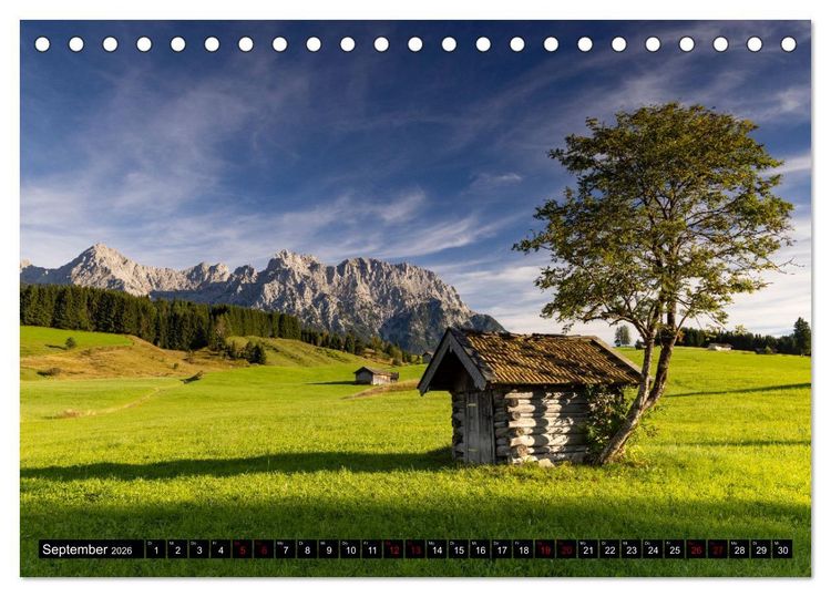 Produktbild: Werdenfelser Land (Tischkalender 2026 DIN A5 quer), CALVENDO Monatskalender