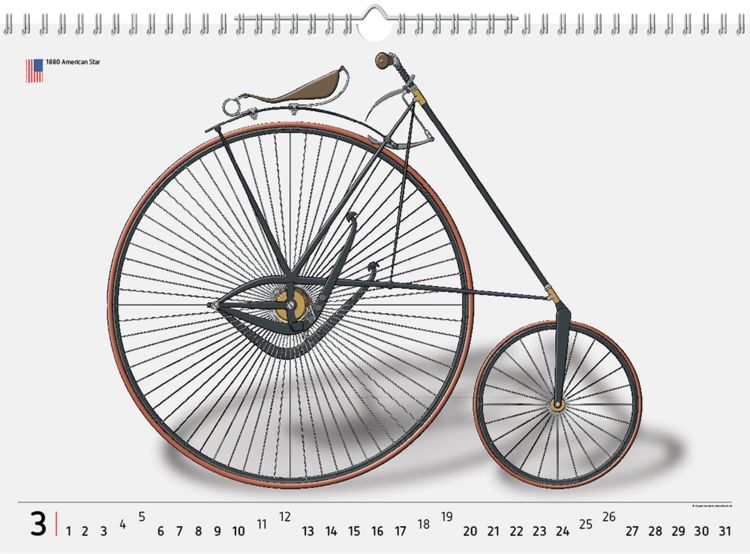 Produktbild: 2023, 12 Fahrradklassiker, Wandkalender