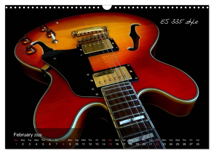 Produktbild: ROCK GUITARS put into the spotlight (Wall Calendar 2026 DIN A3 landscape), CALVENDO 12 Month Wall Calendar