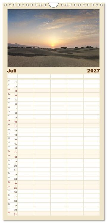 Produktbild: Familienplaner 2027 - Gran Canaria - Extrabreite Landschaften mit 5 Spalten (Wandkalender, 21 x 45 cm) CALVENDO