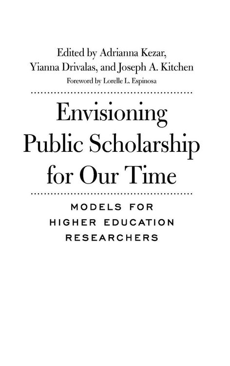 Produktbild: Envisioning Public Scholarship for Our Time