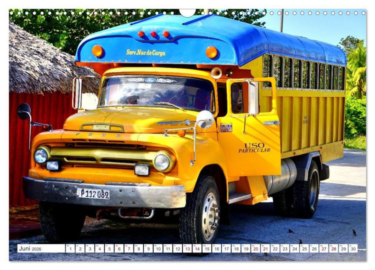 Produktbild: LKW-Busse - Made in Cuba (Wandkalender 2026 DIN A3 quer), CALVENDO Monatskalender