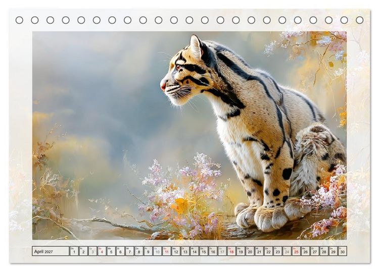 Produktbild: Nebelparder. Zuhause im dichten Regenwald (Tischkalender 2027 DIN A5 quer), CALVENDO Monatskalender