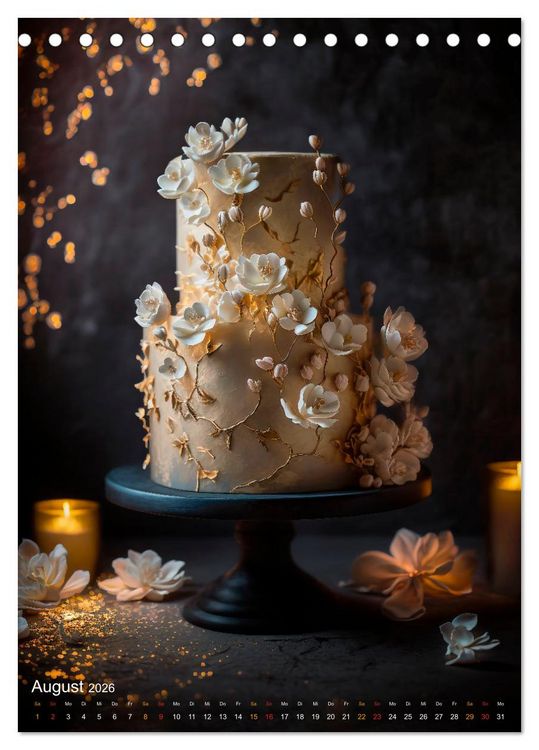 Produktbild: Zur Hochzeit eine Torte (Tischkalender 2026 DIN A5 hoch), CALVENDO Monatskalender