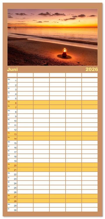 Produktbild: Familienplaner 2026 - Malerische Malediven mit 5 Spalten (Wandkalender, 21 x 45 cm) CALVENDO