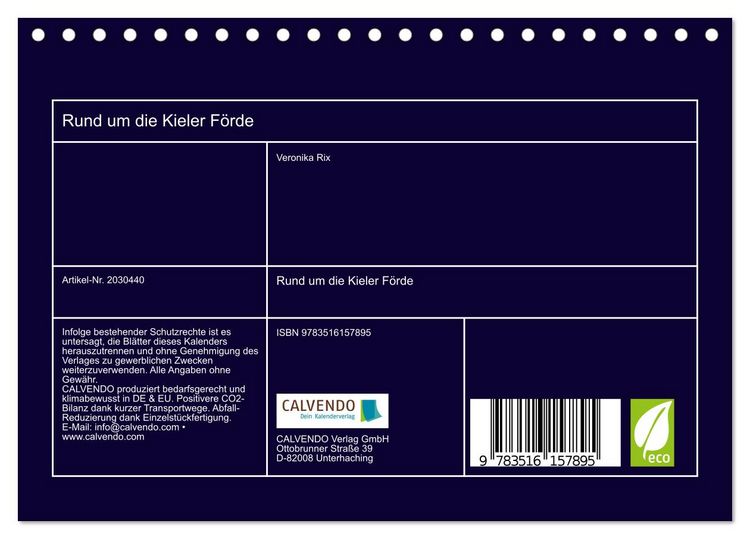 Produktbild: Rund um die Kieler F&ouml;rde (Tischkalender 2026 DIN A5 quer), CALVENDO Monatskalender