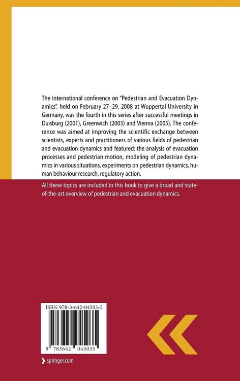 Produktbild: Pedestrian and Evacuation Dynamics 2008