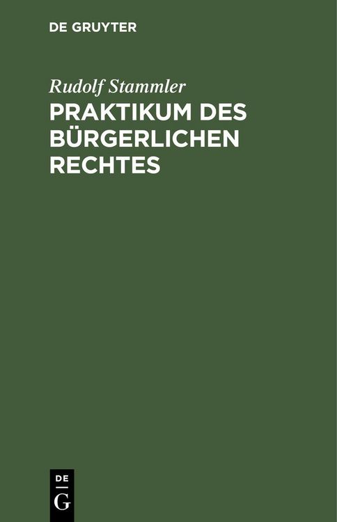 Produktbild: Praktikum des b&uuml;rgerlichen Rechtes