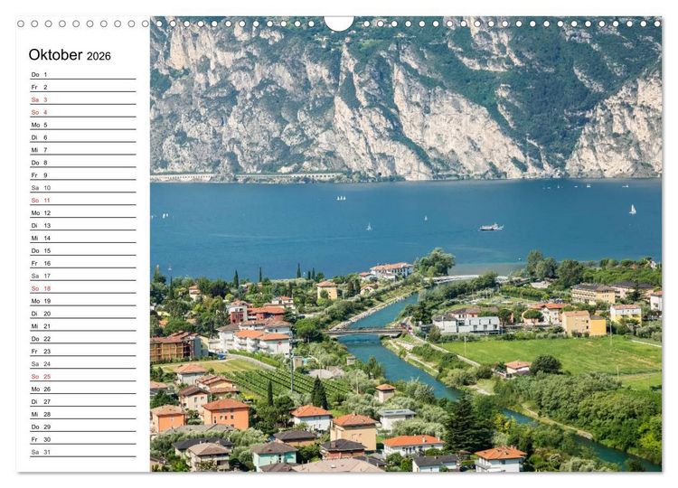 Produktbild: WUNDERBARER GARDASEE Riva del Garda und Torbole (Wandkalender 2026 DIN A3 quer), CALVENDO Monatskalender