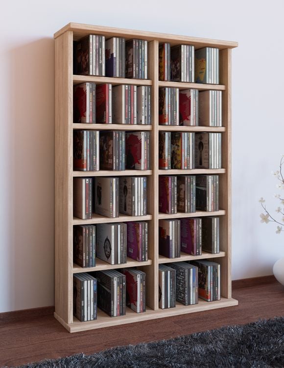 Produktbild: Holz CD DVD Stand Regal Schrank St&auml;nder Ronul
