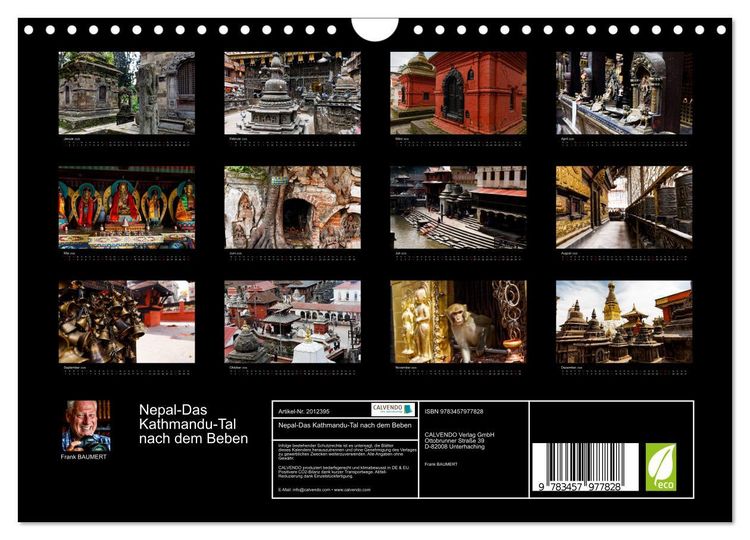 Produktbild: Nepal-Das Kathmandu-Tal nach dem Beben (Wandkalender 2026 DIN A4 quer), CALVENDO Monatskalender