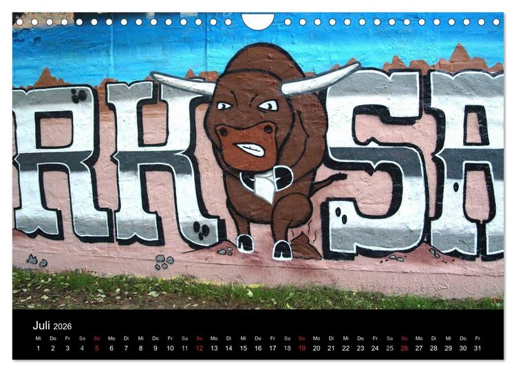 Produktbild: Grafitti 2026 (Wandkalender 2026 DIN A4 quer), CALVENDO Monatskalender