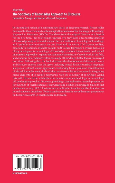 Produktbild: The Sociology of Knowledge Approach to Discourse