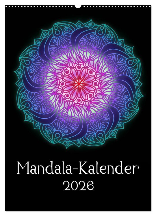 Produktbild: Mandala-Kalender 2026 (Wandkalender 2026 DIN A2 hoch), CALVENDO Monatskalender