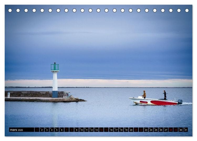 Produktbild: R&ecirc;veries en M&eacute;diterran&eacute;e (Calendrier de bureau 2026 DIN A5 vertical), CALVENDO calendrier mensuel