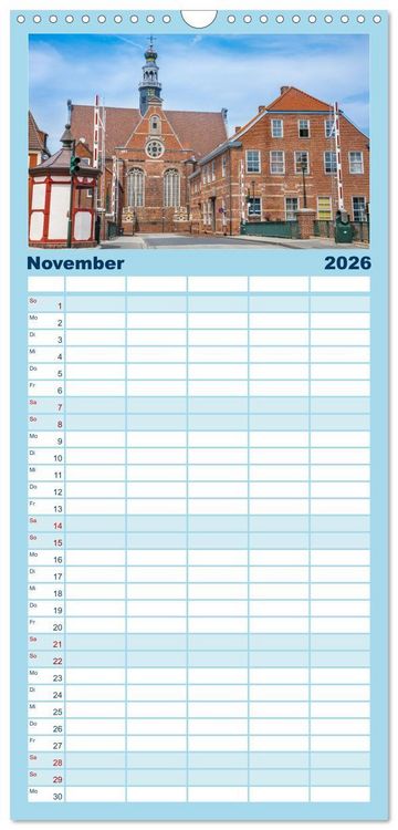 Produktbild: Familienplaner 2026 - Mein Land, Ostfriesland mit 5 Spalten (Wandkalender, 21 x 45 cm) CALVENDO