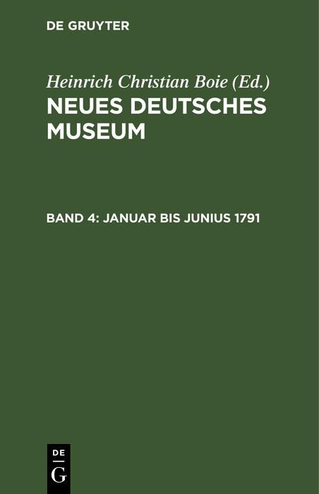 Produktbild: Januar bis Junius 1791