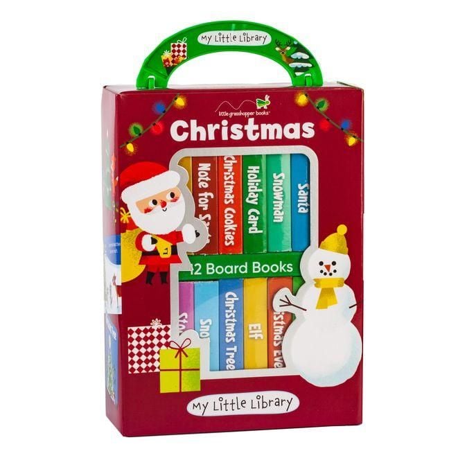 Produktbild: My Little Library: Christmas - 12 Mini Board Books for Babies & Toddlers First Christmas Stories with Santa, Reindeer, Snowmen and More Holiday Gift Set in Keepsake Box