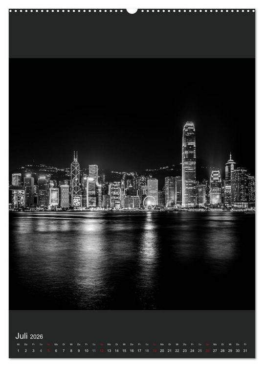 Produktbild: Hongkong schwarzwei&szlig; (Wandkalender 2026 DIN A2 hoch), CALVENDO Monatskalender