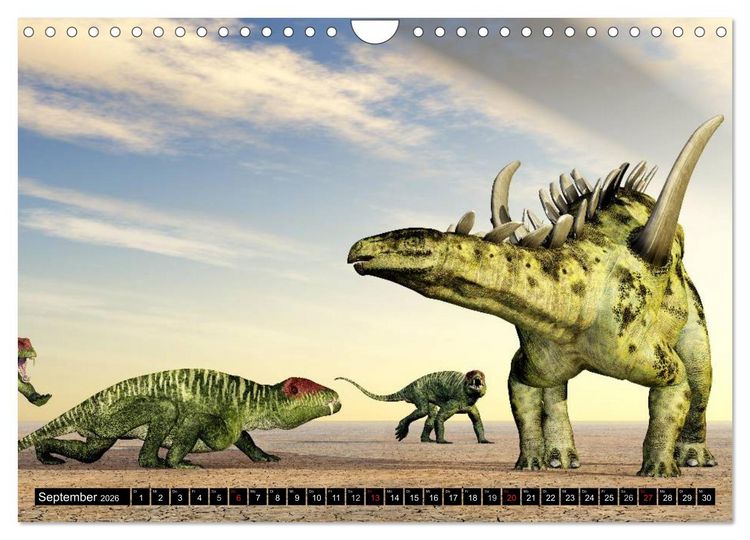 Produktbild: Dinosaurier. Urzeitliche Giganten (Wandkalender 2026 DIN A4 quer), CALVENDO Monatskalender