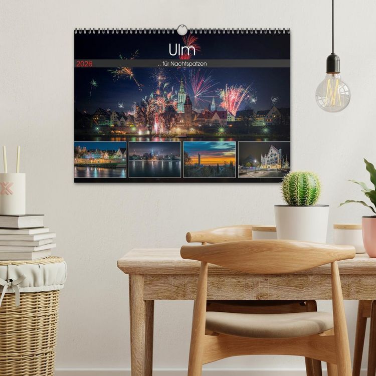Produktbild: Ulm f&uuml;r Nachtspatzen (Wandkalender 2026 DIN A3 quer), CALVENDO Monatskalender