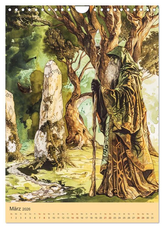 Produktbild: Mystik der Kelten - Faszinierende Welt keltischer Mythen und G&ouml;tter (Wandkalender 2026 DIN A4 hoch), CALVENDO Monatskalender