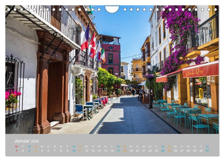 Produktbild: Marbella - andalusische Mittelmeerk&uuml;ste (Wandkalender 2026 DIN A4 quer), CALVENDO Monatskalender
