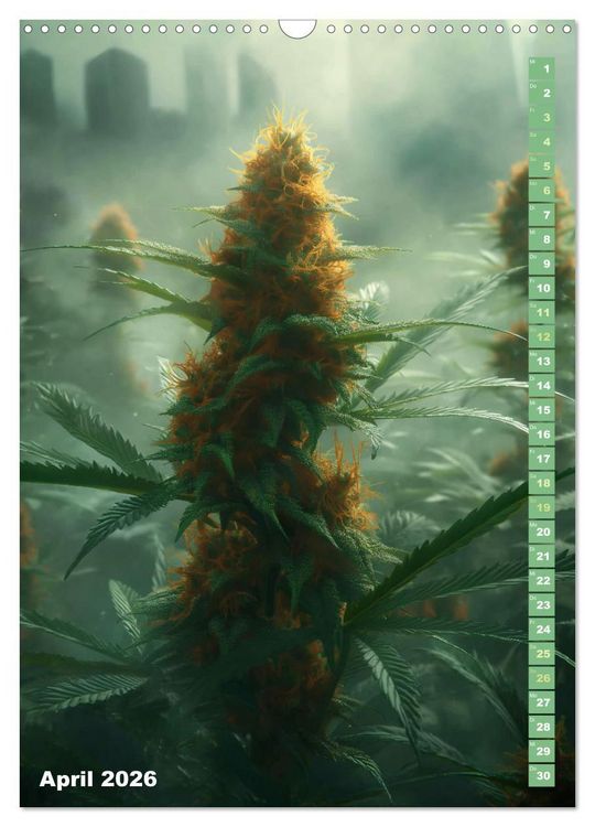 Produktbild: Rauschende Aussichten - Der ultimative Cannabis-Kalender (Wandkalender 2026 DIN A3 hoch), CALVENDO Monatskalender