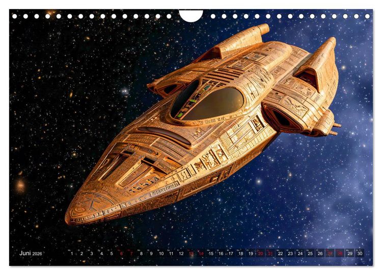 Produktbild: Raumschiffe - Im Universum durch Raum und Zeit (Wandkalender 2026 DIN A4 quer), CALVENDO Monatskalender