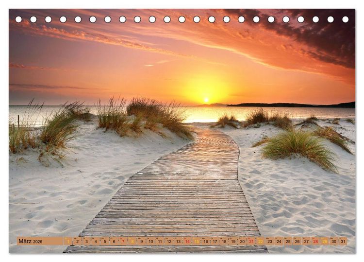 Produktbild: Sehnsucht Strandparadies (Tischkalender 2026 DIN A5 quer), CALVENDO Monatskalender