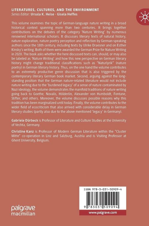 Produktbild: German-Language Nature Writing from Eighteenth Century to the Present