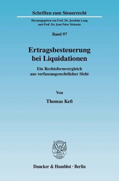 Produktbild: Ertragsbesteuerung bei Liquidationen.