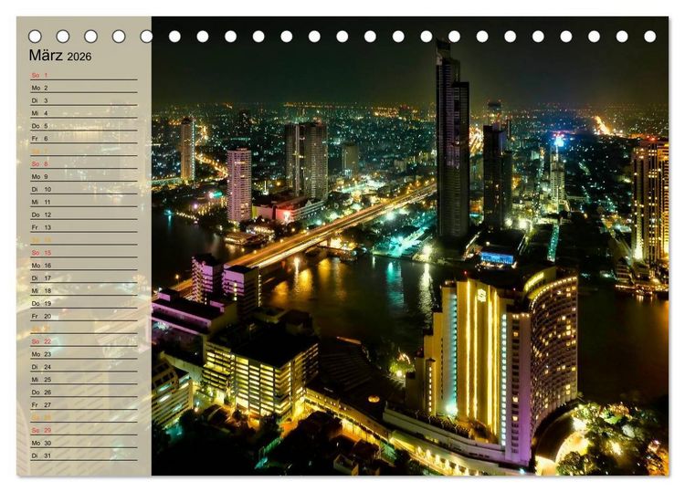 Produktbild: Bangkok - K&ouml;nigreich Thailand (Tischkalender 2026 DIN A5 quer), CALVENDO Monatskalender